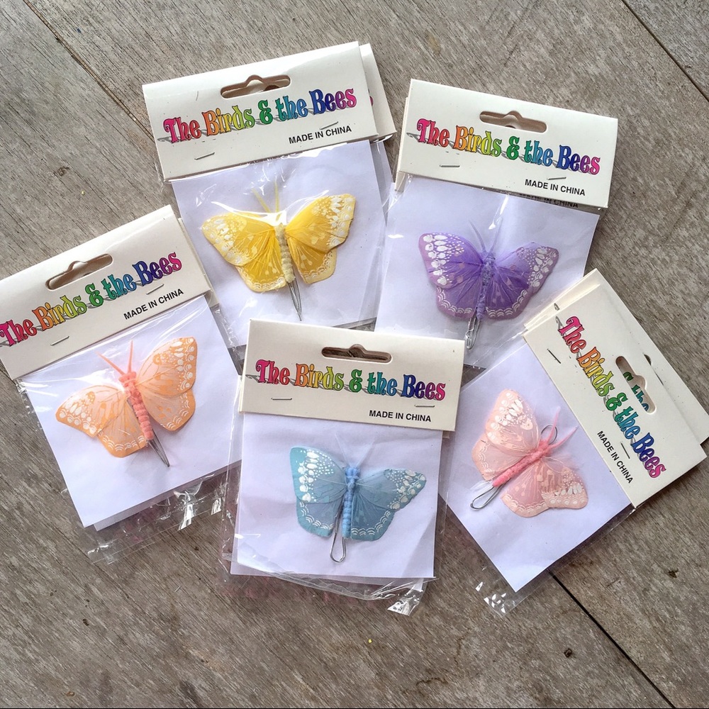10 pc 3” Artificial Feathered Butterfly Assortment